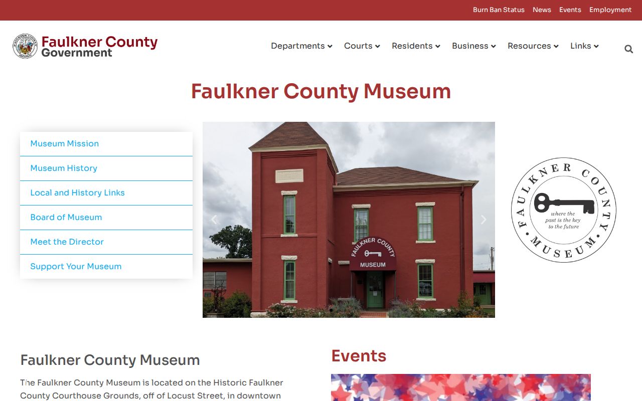 Conway people search historical records screenshot of Faulkner County Museum research collections